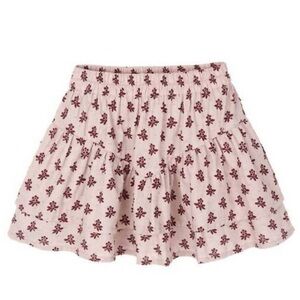 Rylee + Cru Pink Floral Skater Skirt